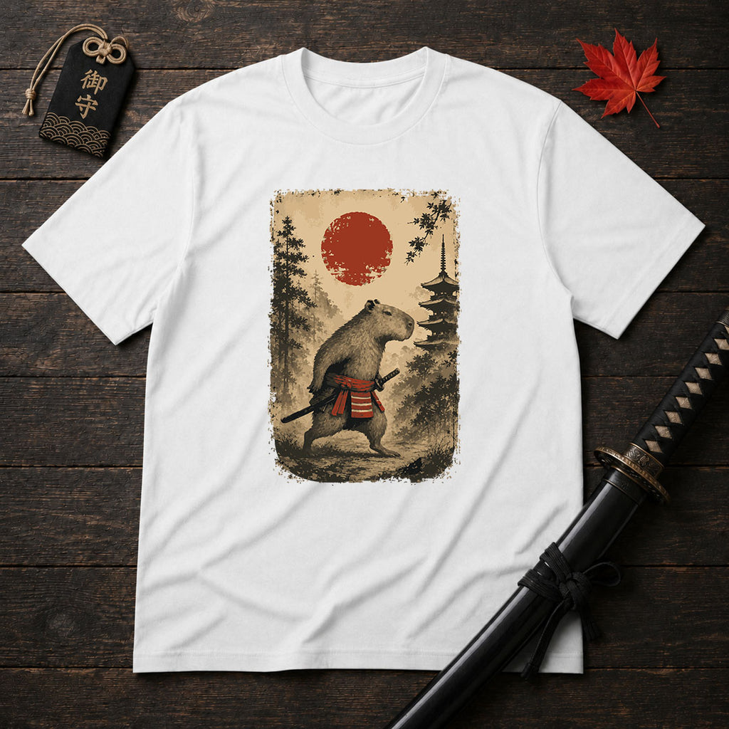 Sunrise Ronin Capybara T-Shirt
