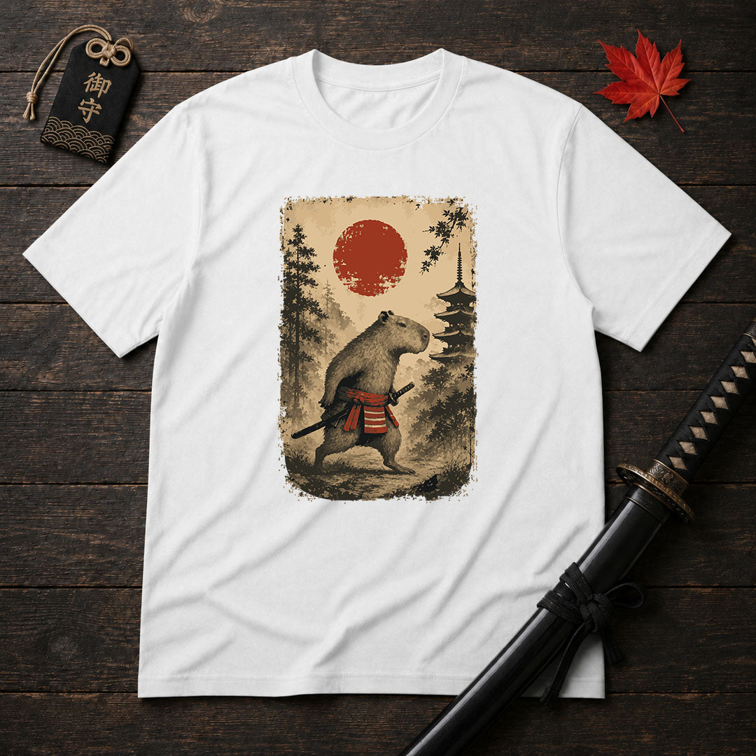 Sunrise Ronin Capybara T-Shirt