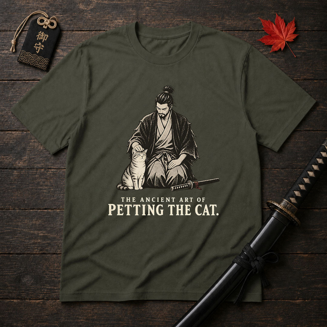 The Ancient Art of Petting The Cat T-Shirt