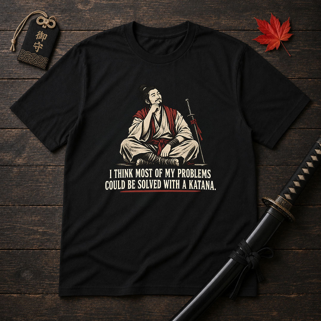 Thoughtful Samurai Katana T-Shirt