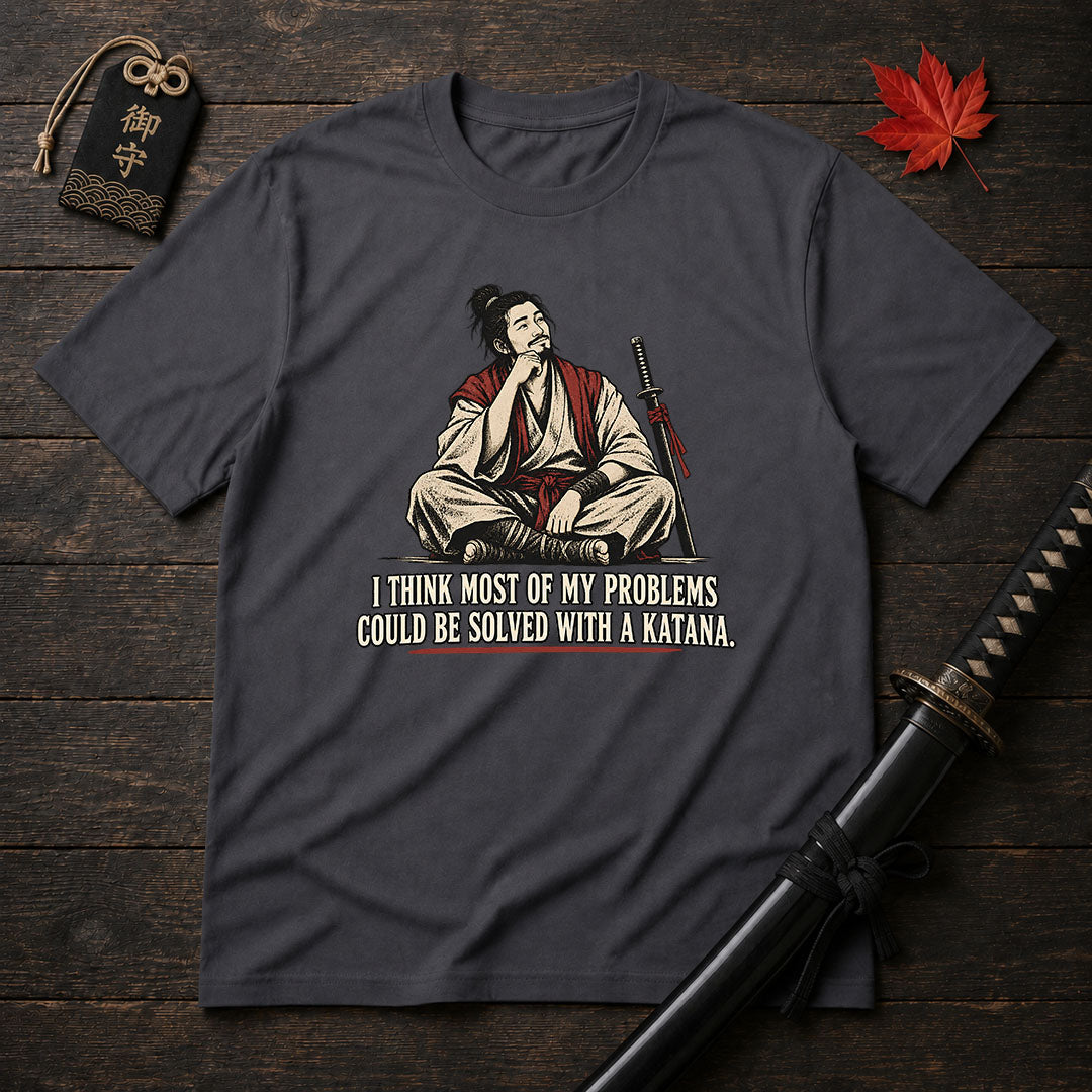 Thoughtful Samurai Katana T-Shirt