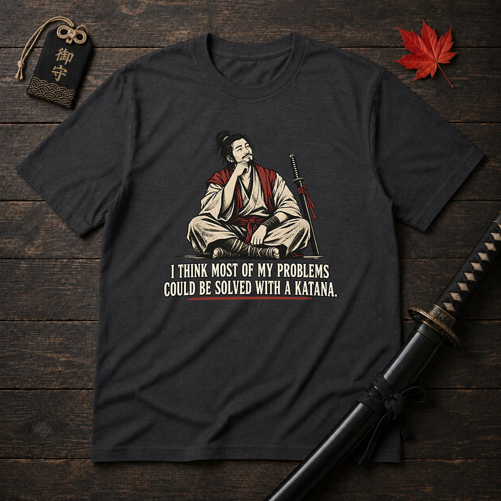 Thoughtful Samurai Katana T-Shirt