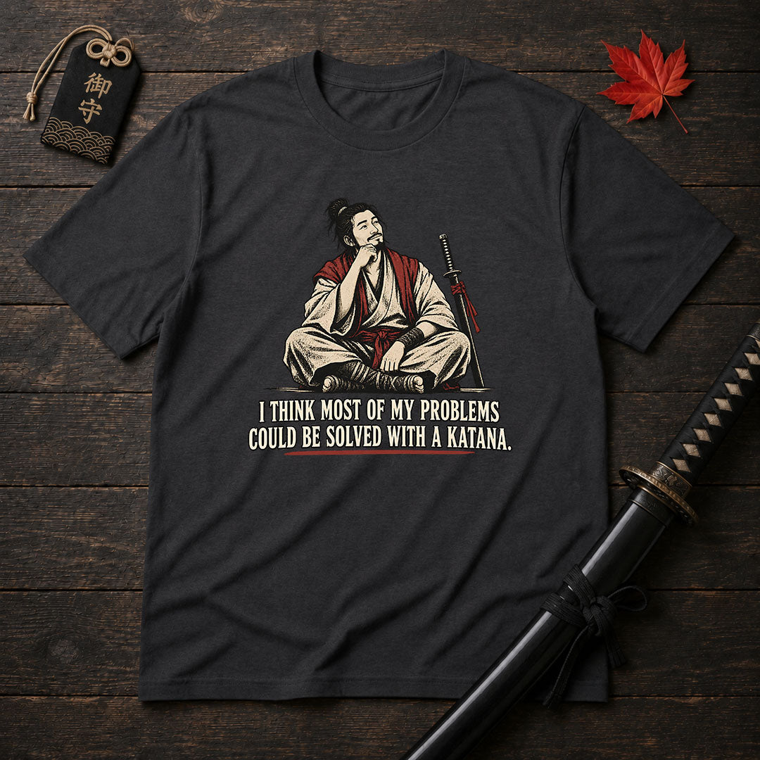 Thoughtful Samurai Katana T-Shirt