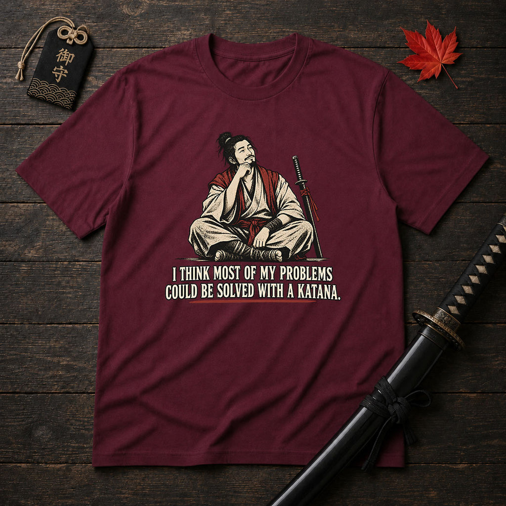 Thoughtful Samurai Katana T-Shirt