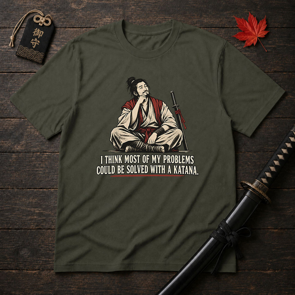 Thoughtful Samurai Katana T-Shirt
