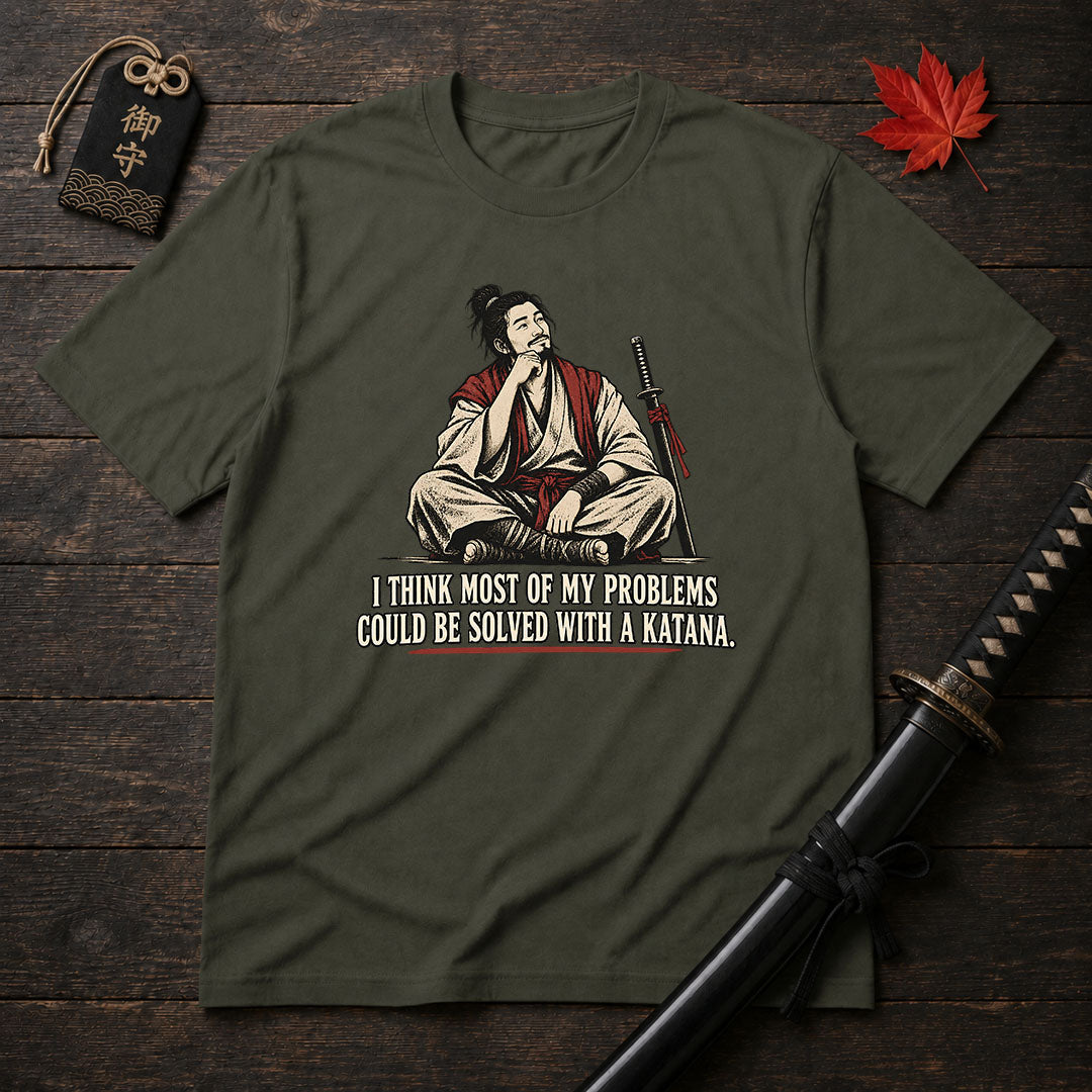Thoughtful Samurai Katana T-Shirt