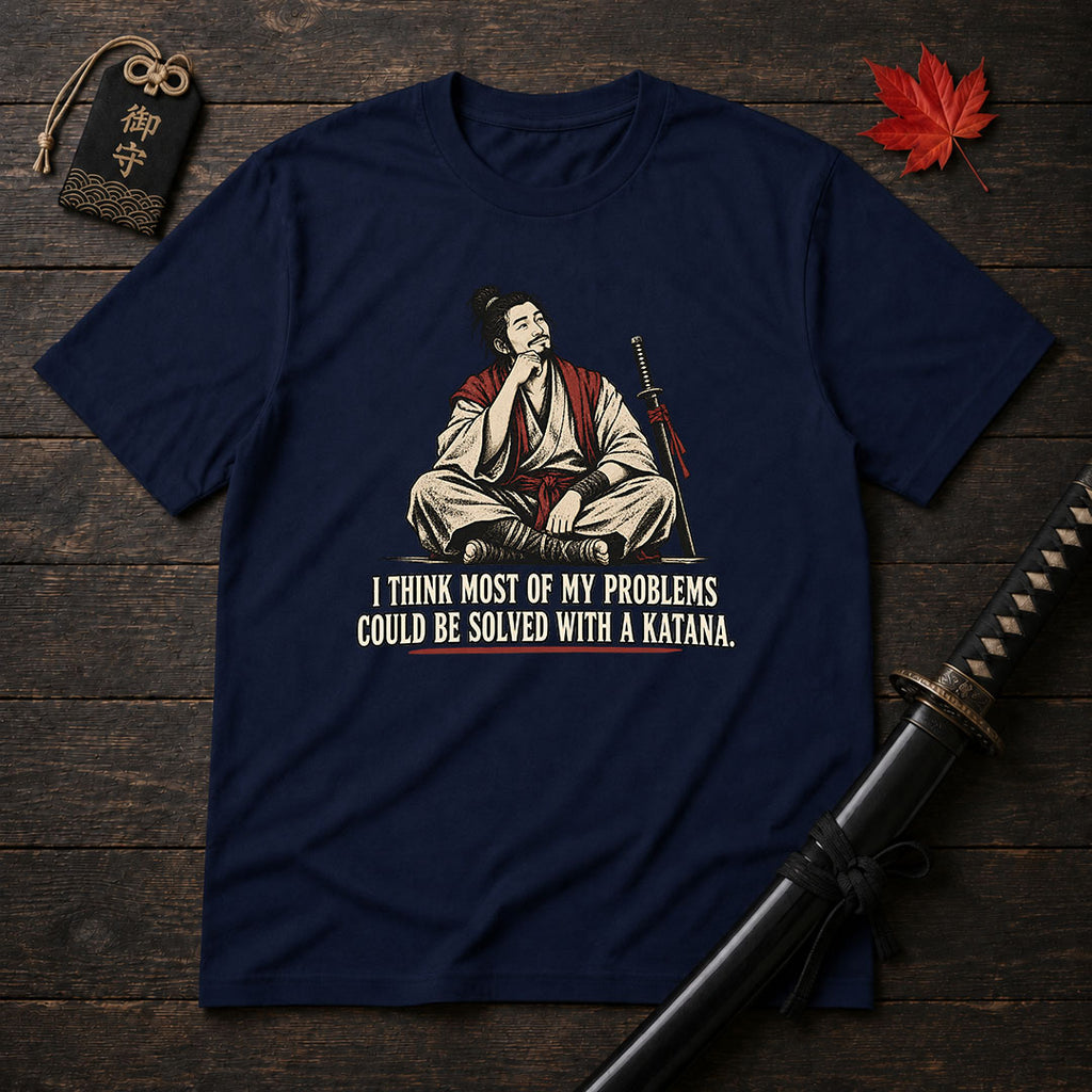 Thoughtful Samurai Katana T-Shirt