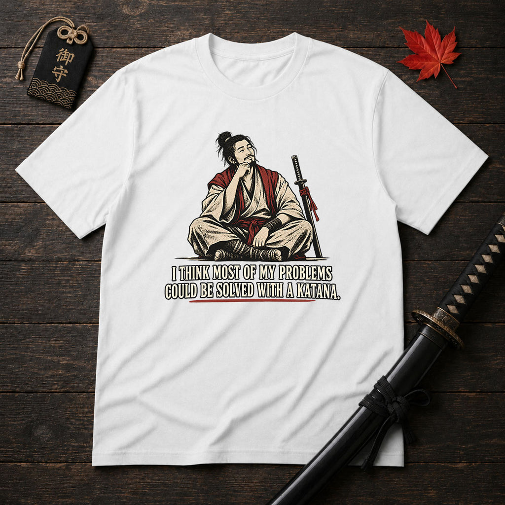 Thoughtful Samurai Katana T-Shirt