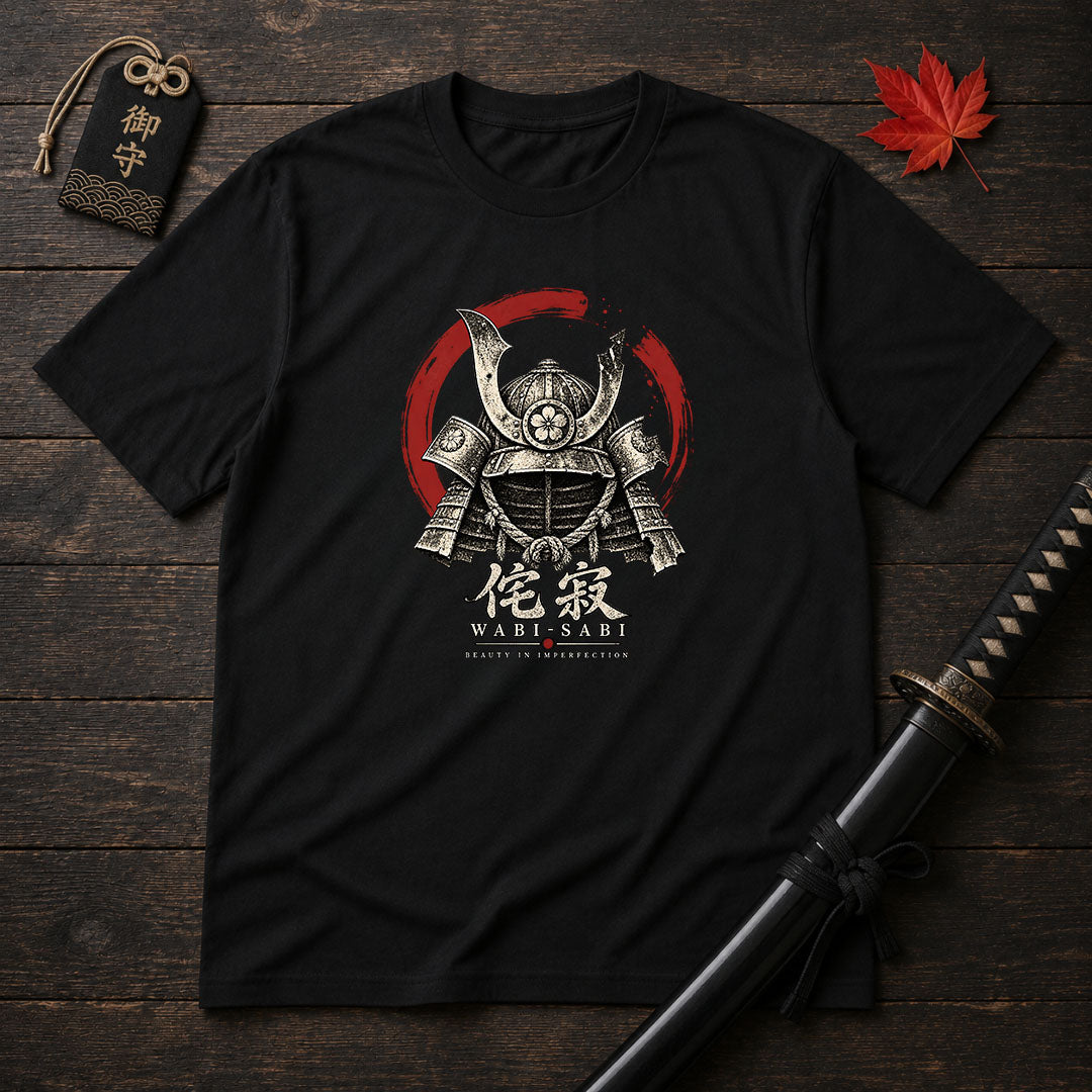 Wabi-Sabi Samurai Helmet T-Shirt