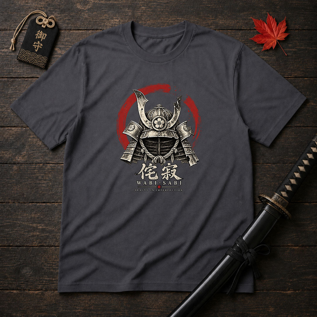 Wabi-Sabi Samurai Helmet T-Shirt