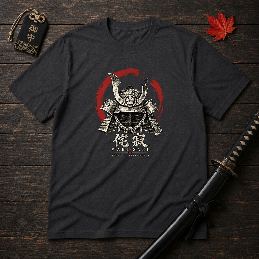 Wabi-Sabi Samurai Helmet T-Shirt