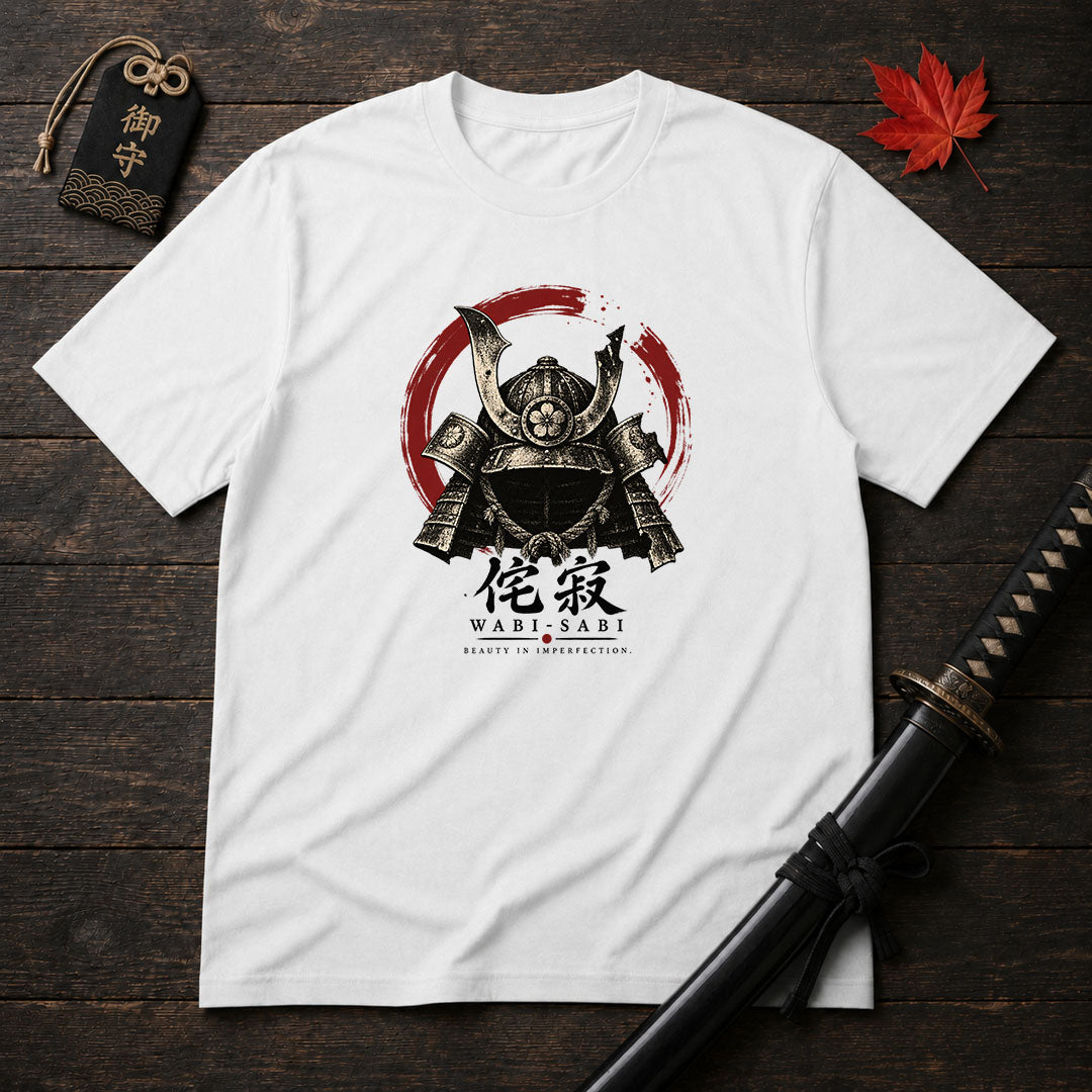 Wabi-Sabi Samurai Helmet T-Shirt