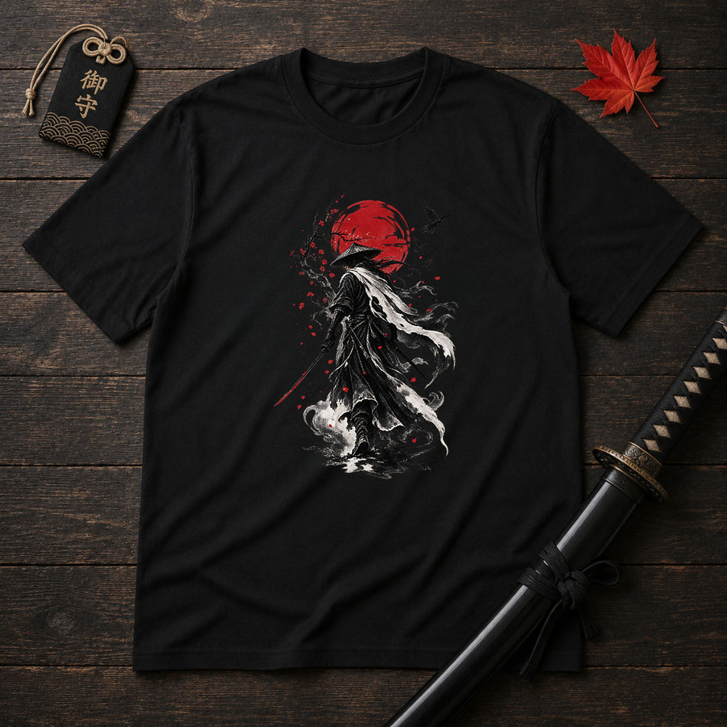 Wandering Ronin Under Red Sun T-Shirt