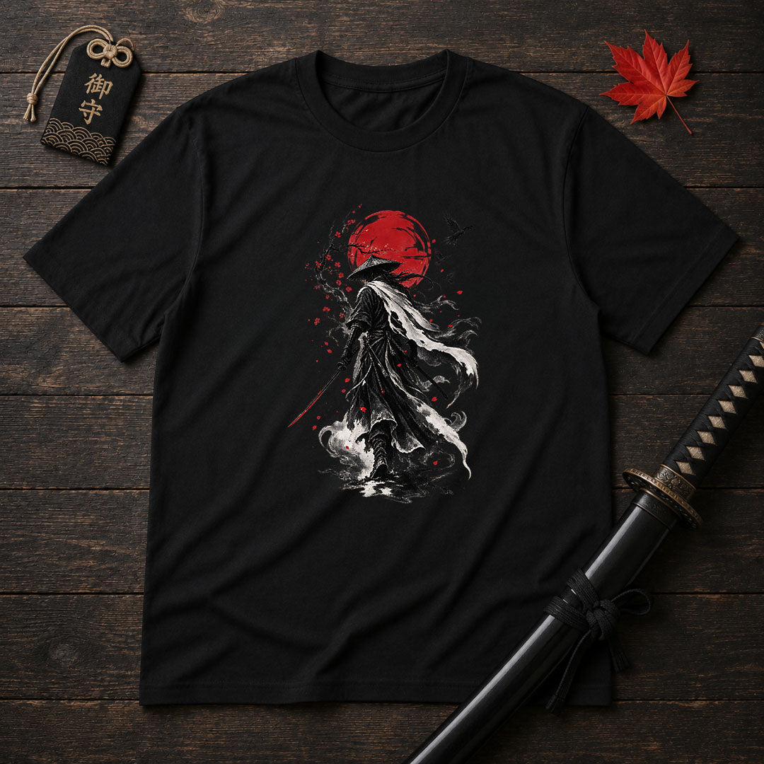 Wandering Ronin Under Red Sun T-Shirt