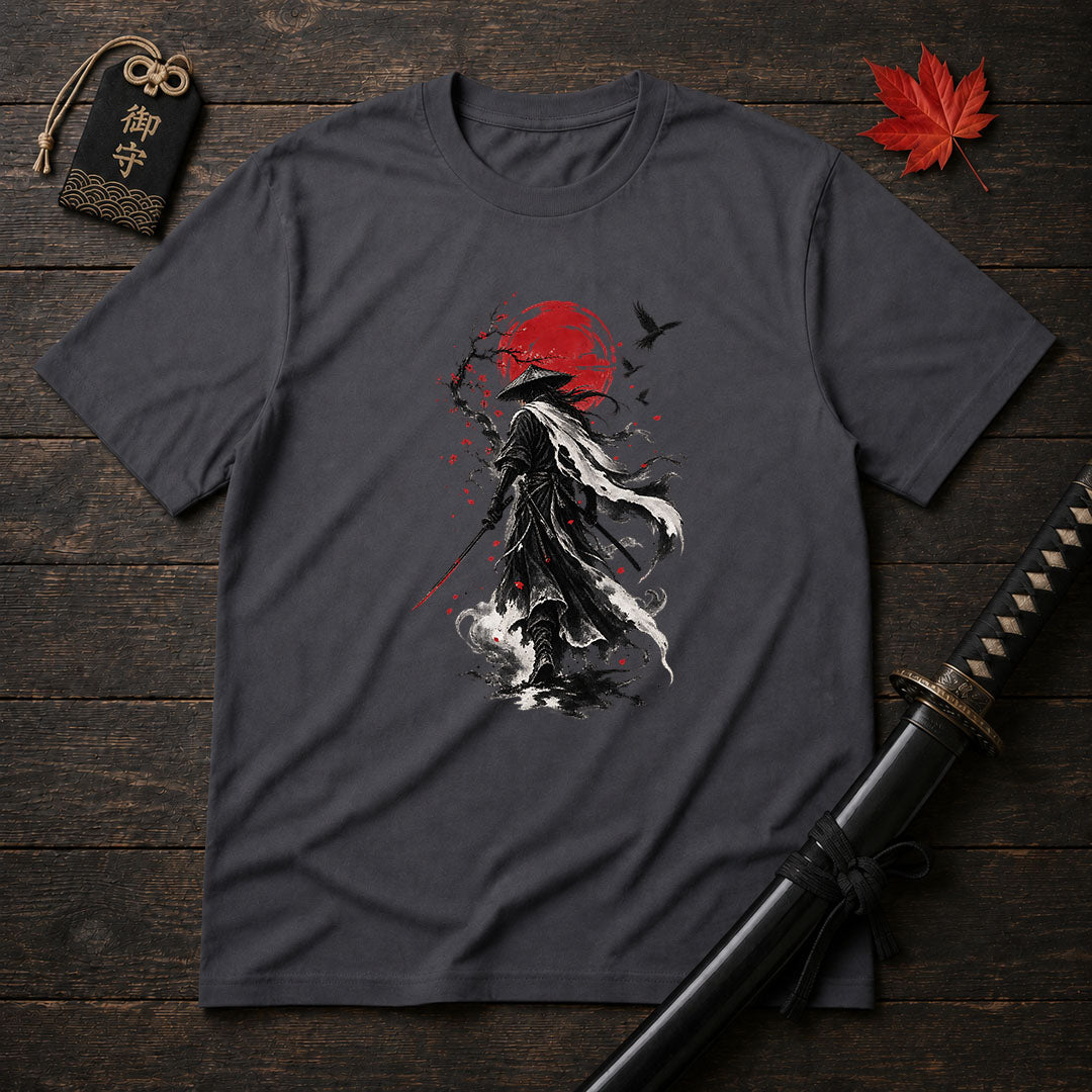 Wandering Ronin Under Red Sun T-Shirt