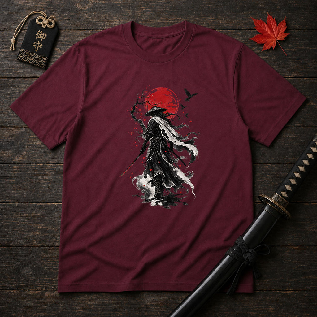Wandering Ronin Under Red Sun T-Shirt