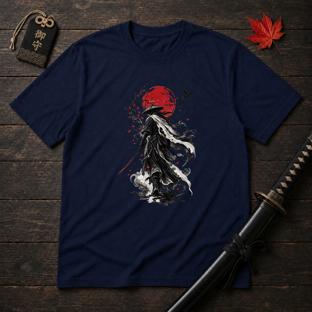 Wandering Ronin Under Red Sun T-Shirt