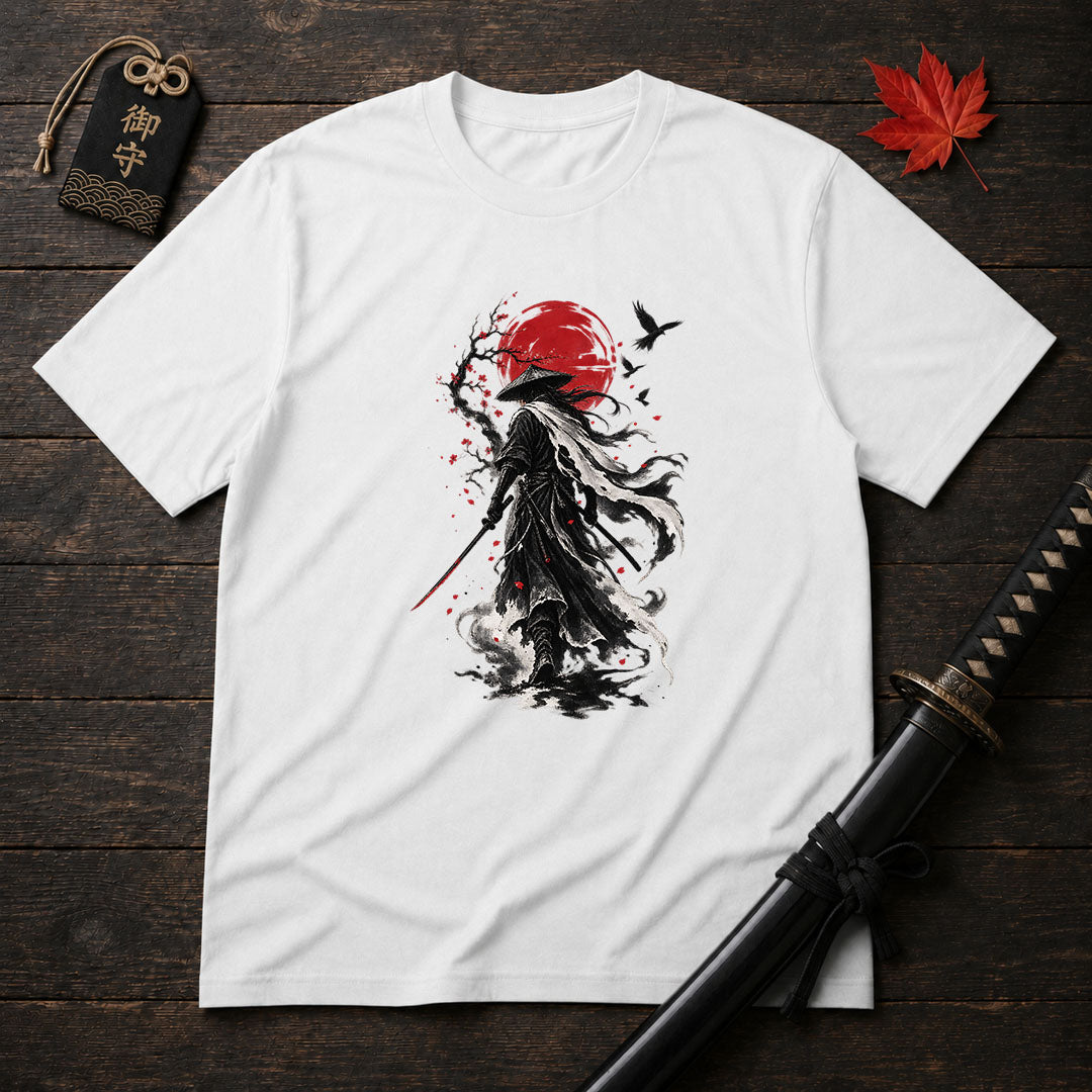 Wandering Ronin Under Red Sun T-Shirt