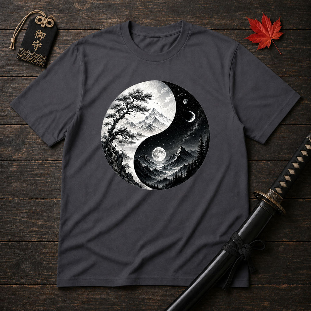 Yin Yang Mountain Landscape T-Shirt
