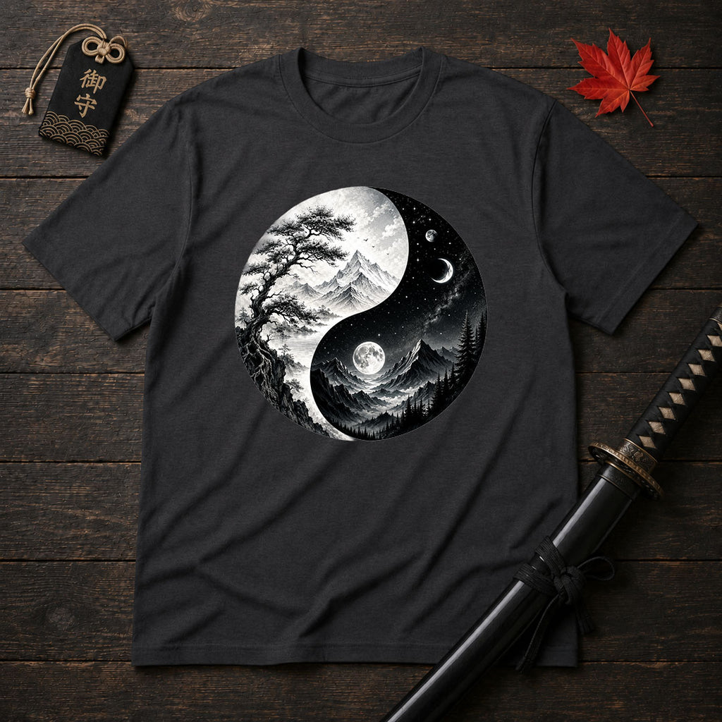 Yin Yang Mountain Landscape T-Shirt
