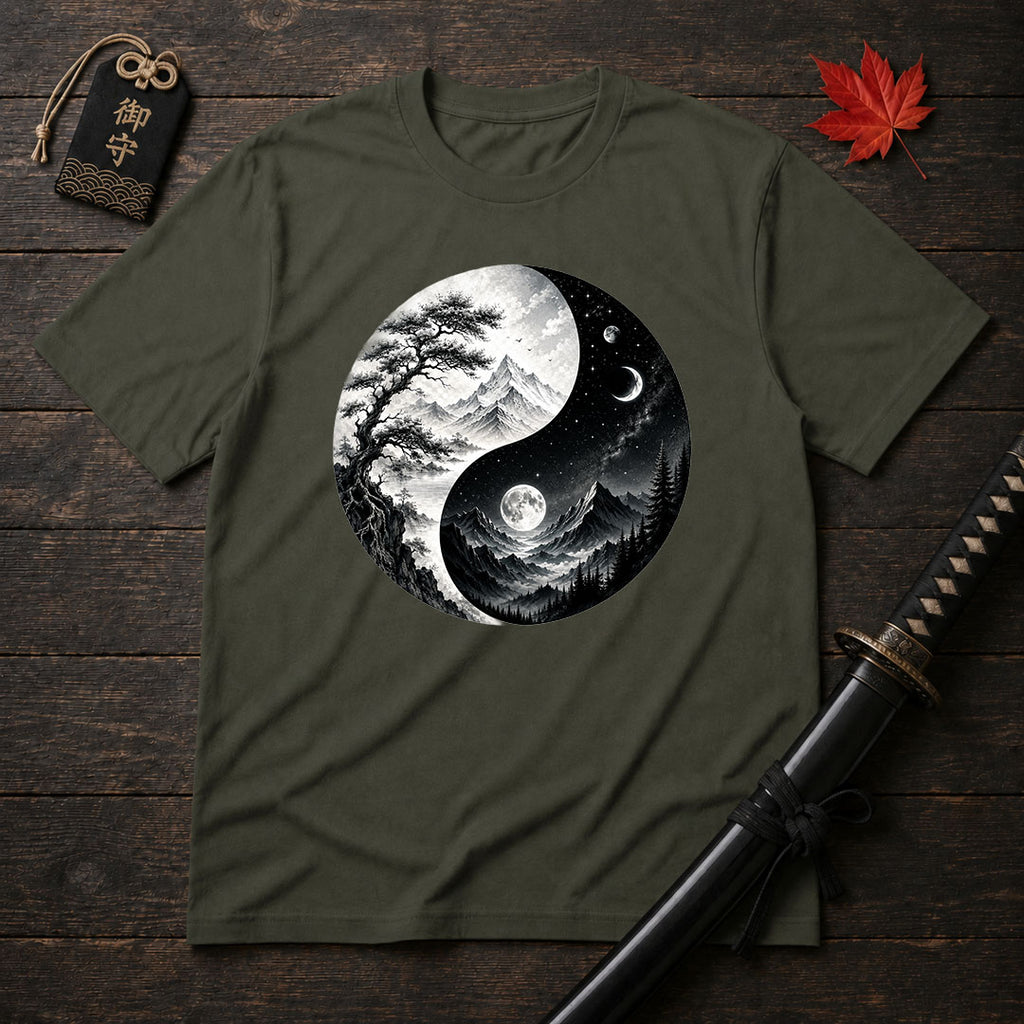 Yin Yang Mountain Landscape T-Shirt