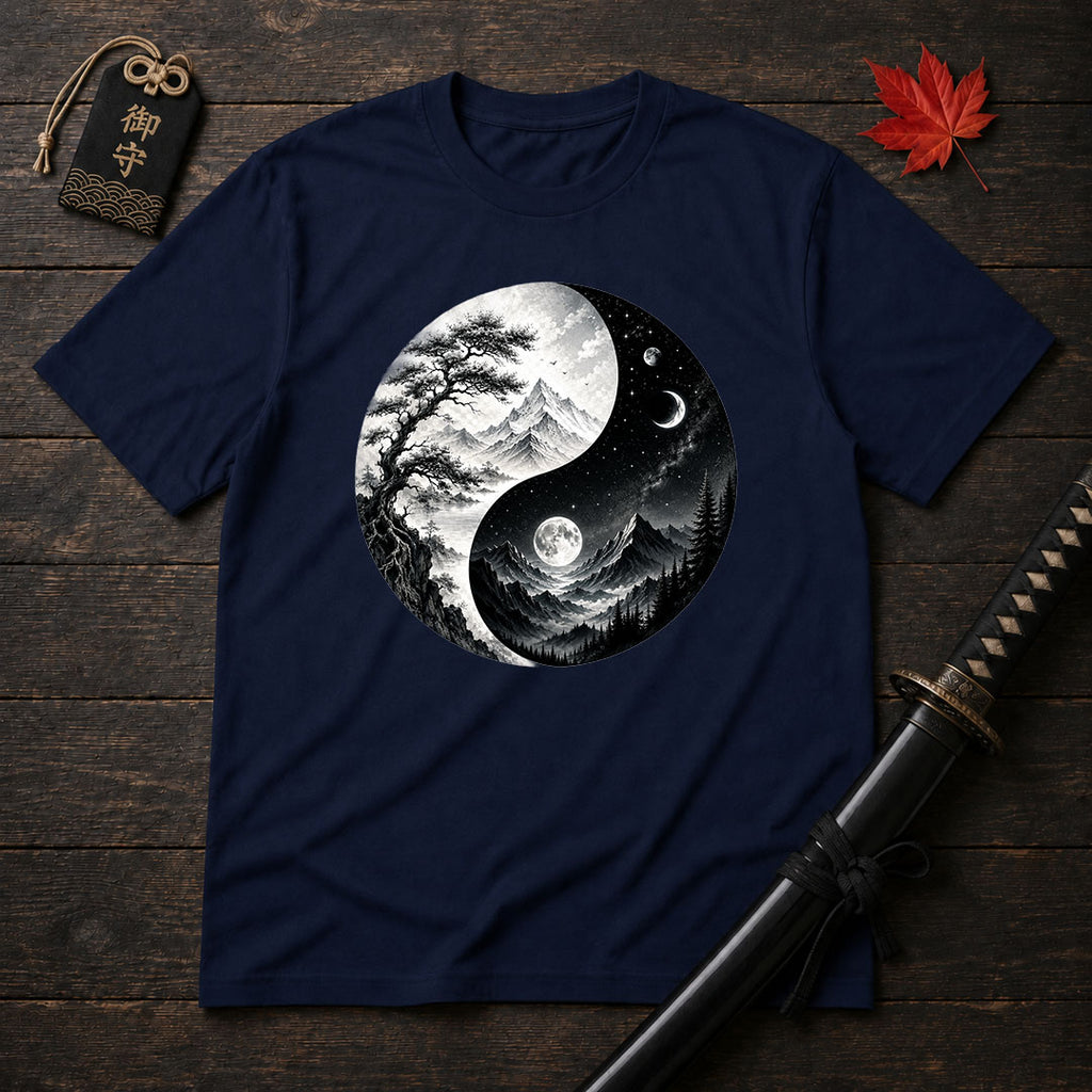Yin Yang Mountain Landscape T-Shirt