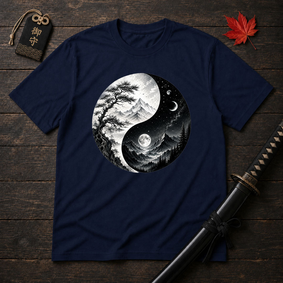Yin Yang Mountain Landscape T-Shirt