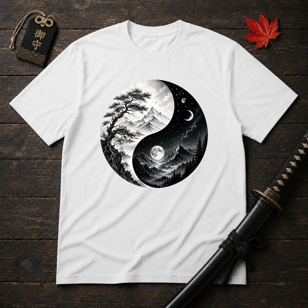 Yin Yang Mountain Landscape T-Shirt